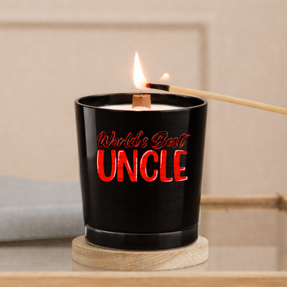 Worlds Best Uncle PNG – Red Glossy Typography Sublimation Design