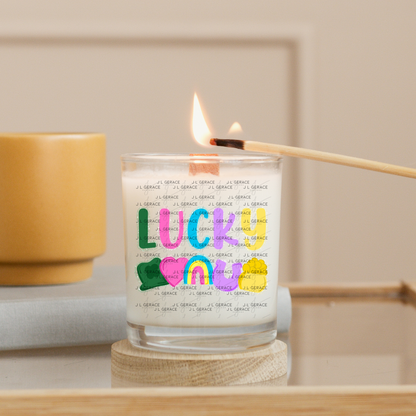 Lucky with charms - String Glitter Outline PNG