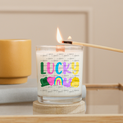 Lucky PNG, St Patrick Shirt Design, Rainbow Shamrock Sublimation PNG Download