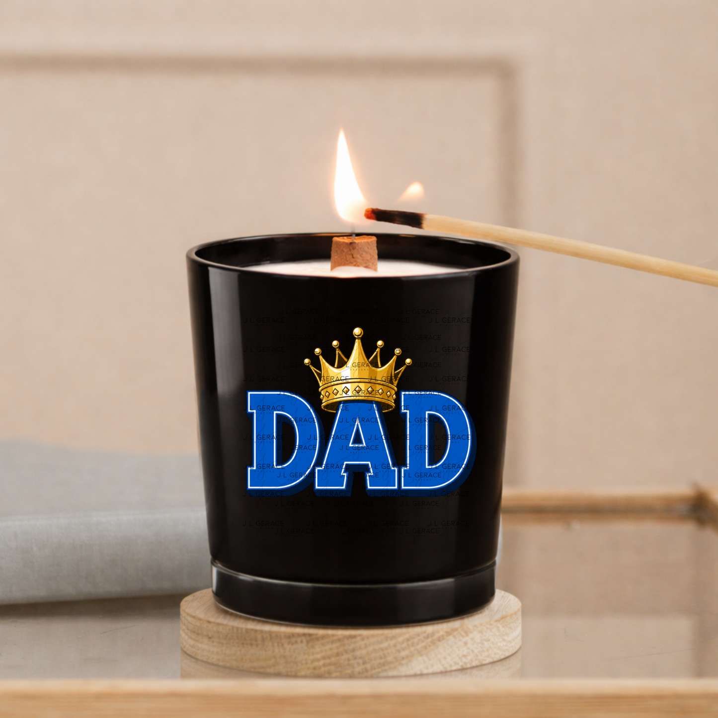 Dad PNG – Blue King Crown Typography Sublimation Design
