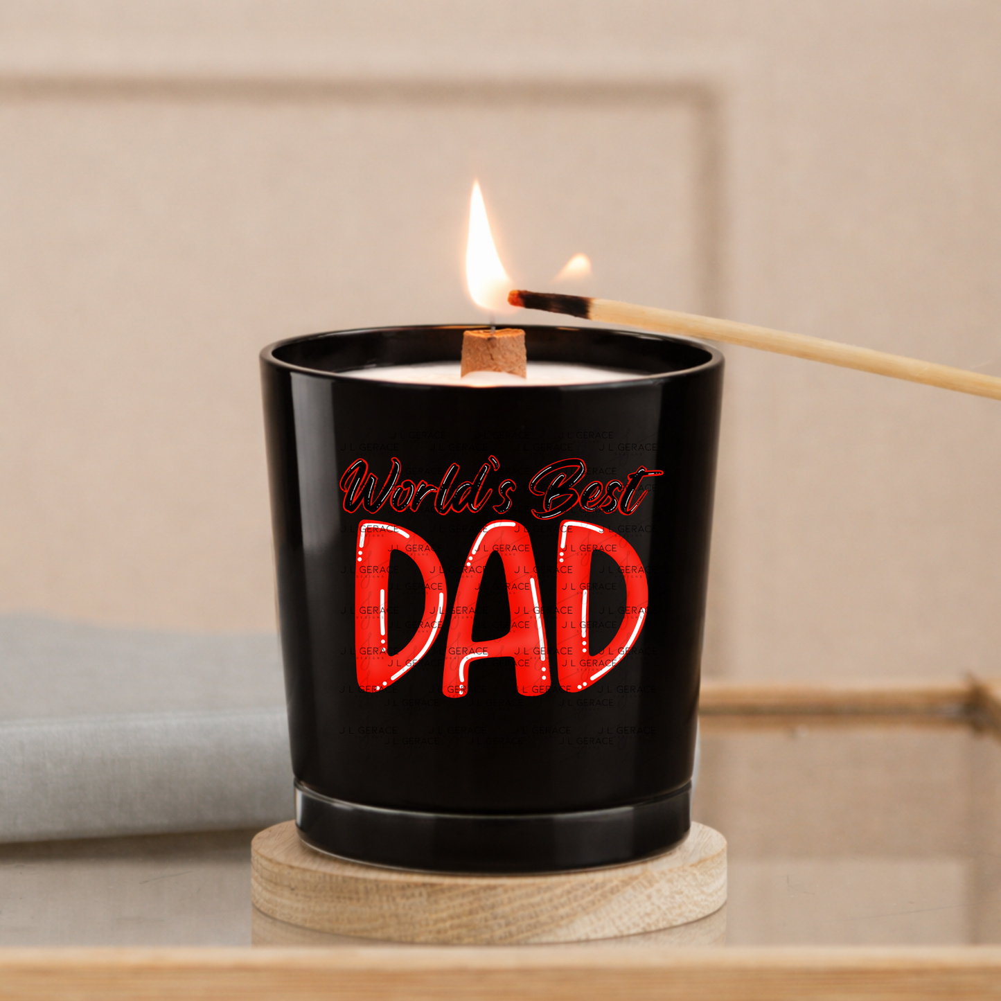 World’s Best Dad PNG – Red Glossy Typography Design for Father’s Day