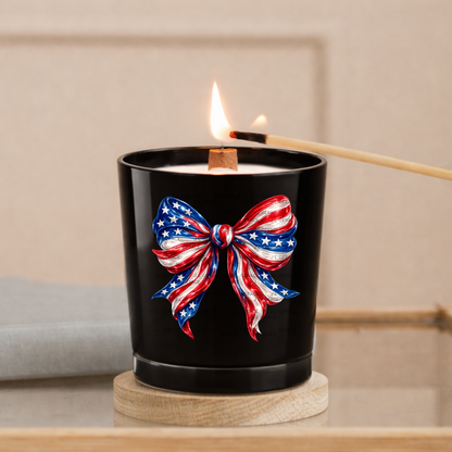 America Flag Bow Patriotic PNG Design