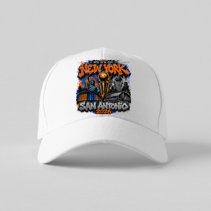 New York vs San Antonio Finals 2026 Graffiti PNG Design