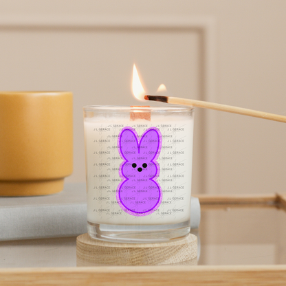 Purple Glitter Bunny Peep Easter Clipart Sublimation PNG