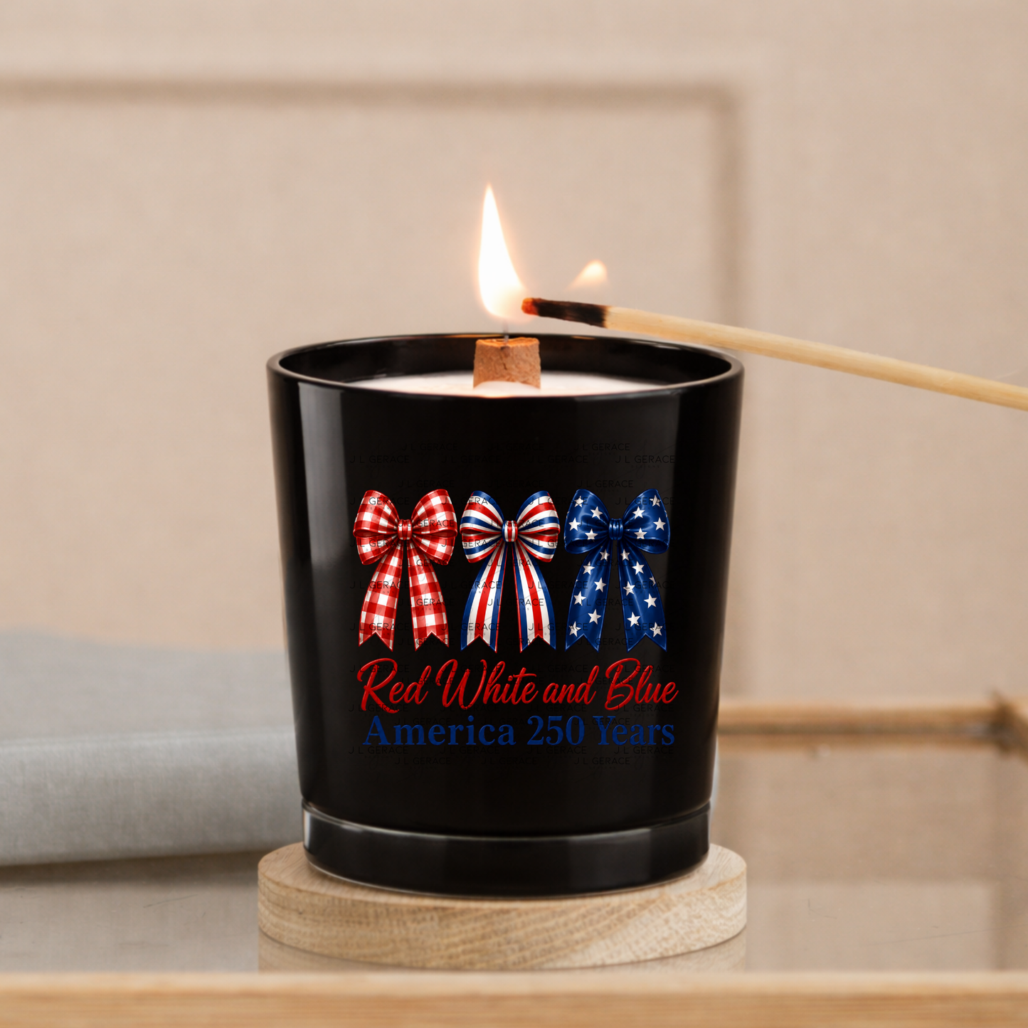 Red White and Blue America 250 Years PNG Design