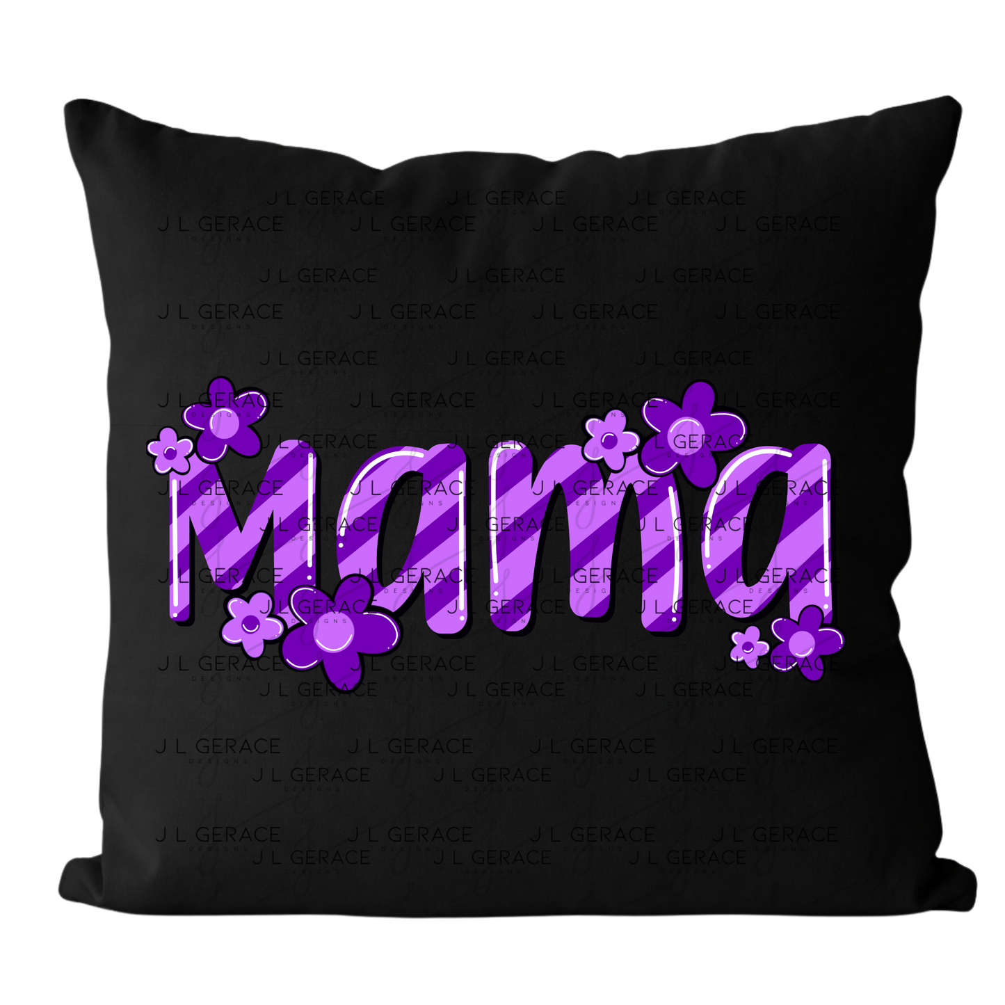 Mama Daisy Floral Purple PNG Design