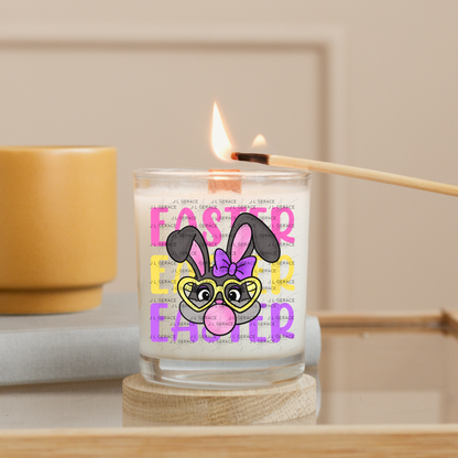 EASTER EASTER EASTER Bunny with Glasses Pink - Yellow - Purple PNG