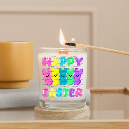 Happy Easter Bunny Clipart Sublimation PNG Peeps Bunny Colorful Design