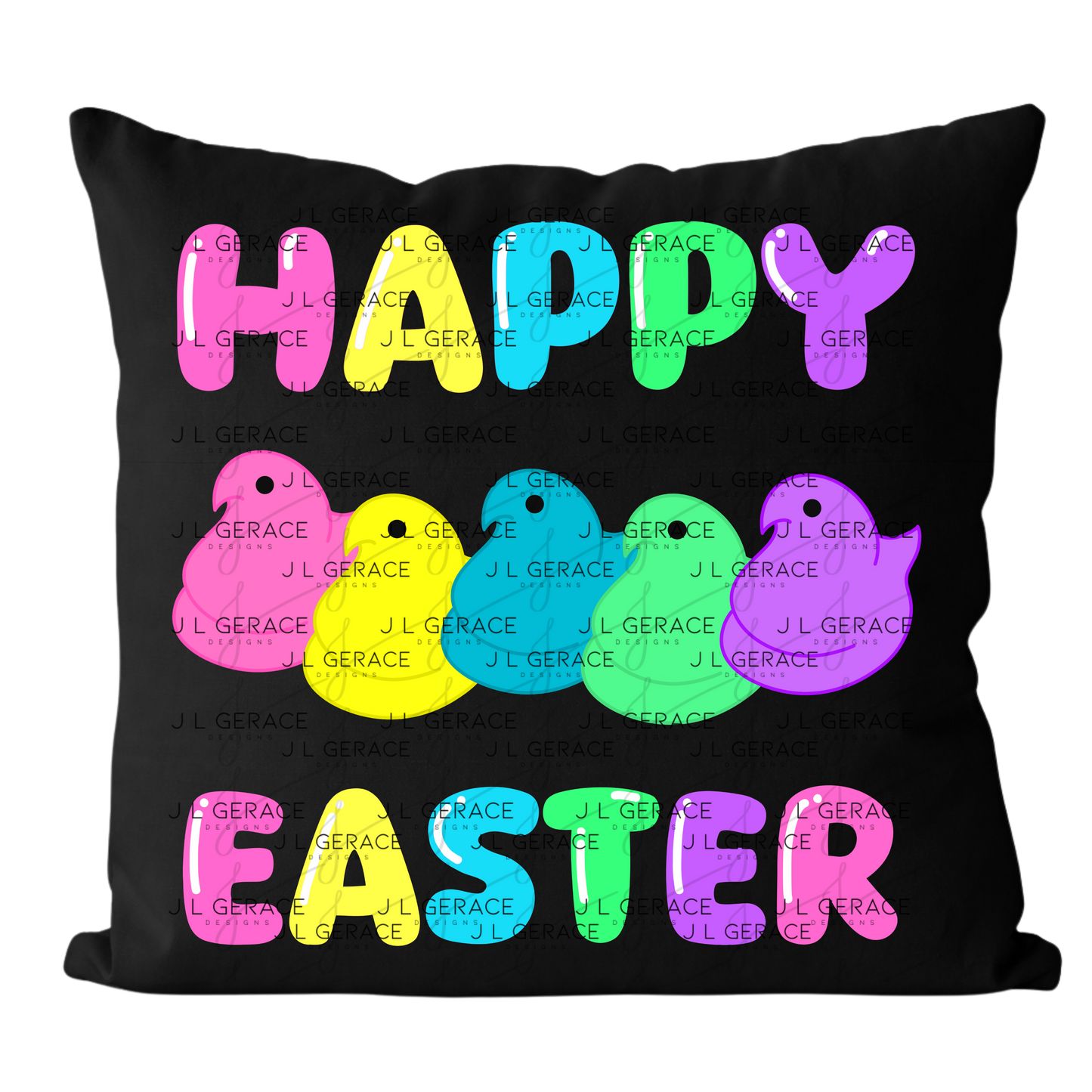 Happy Easter Chick Clipart Sublimation PNG Peeps Chick Colorful Design