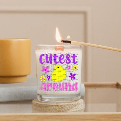Cutest Chick Around Glitter Outline PNG