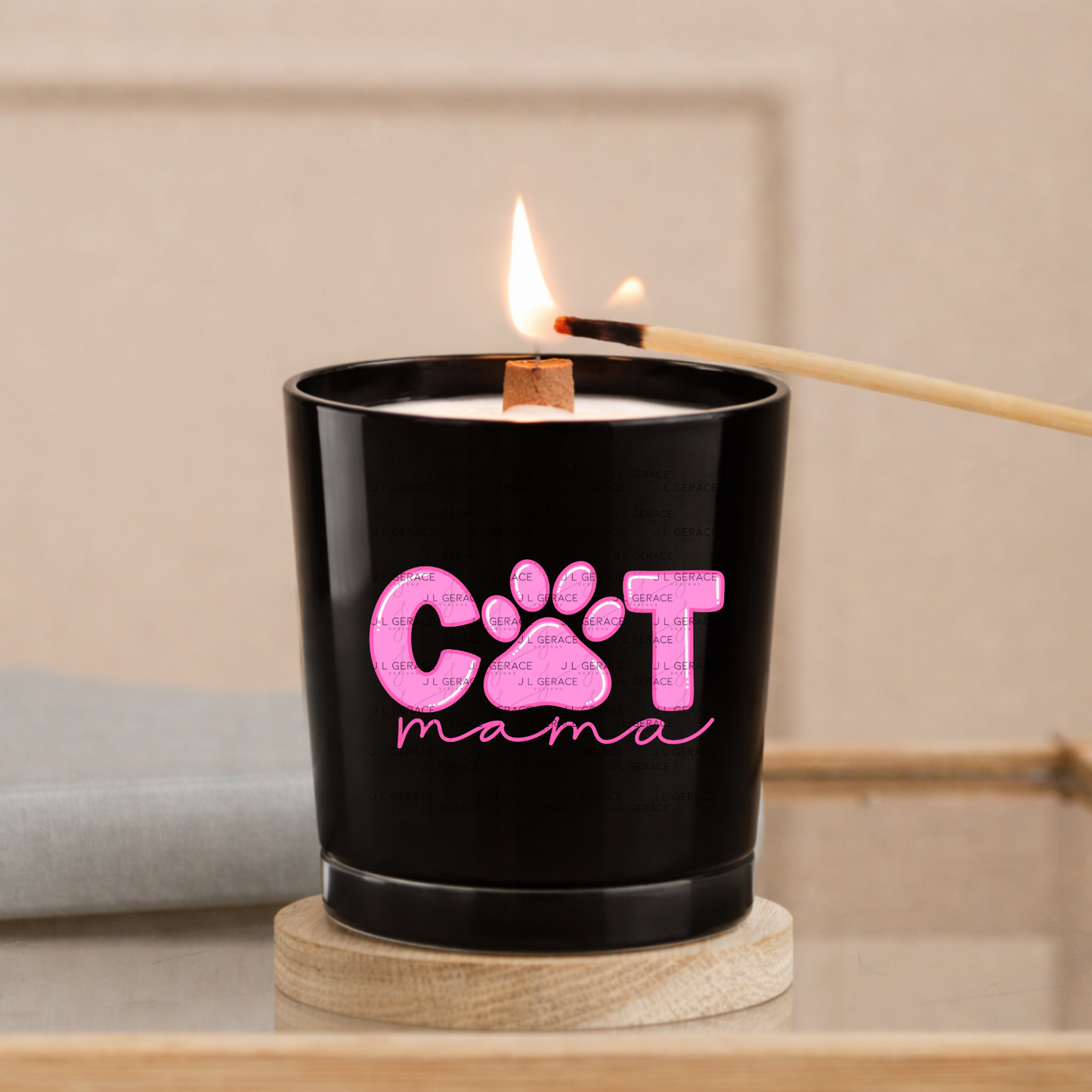 Cat Mama PNG – Pink Paw Print Pet Lover Sublimation Design