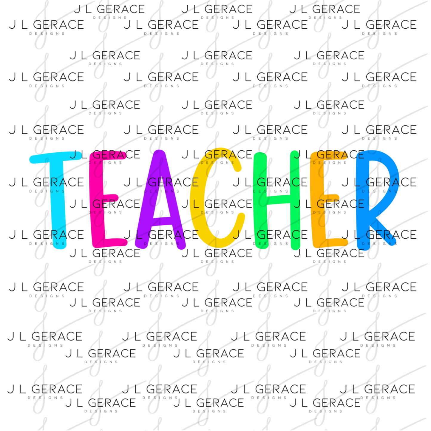 Teacher Vibes PNG Digital Download (4 Colors)