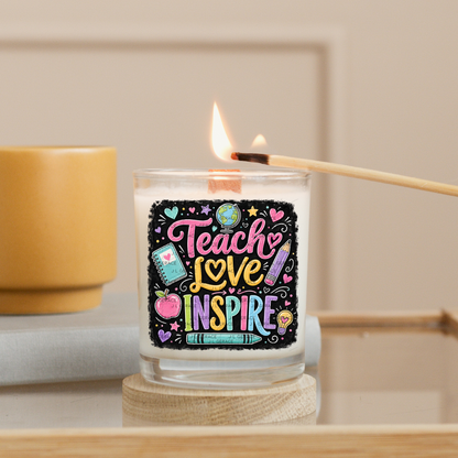 Teach Love Inspire Chalkboard Teacher PNG Digital Download