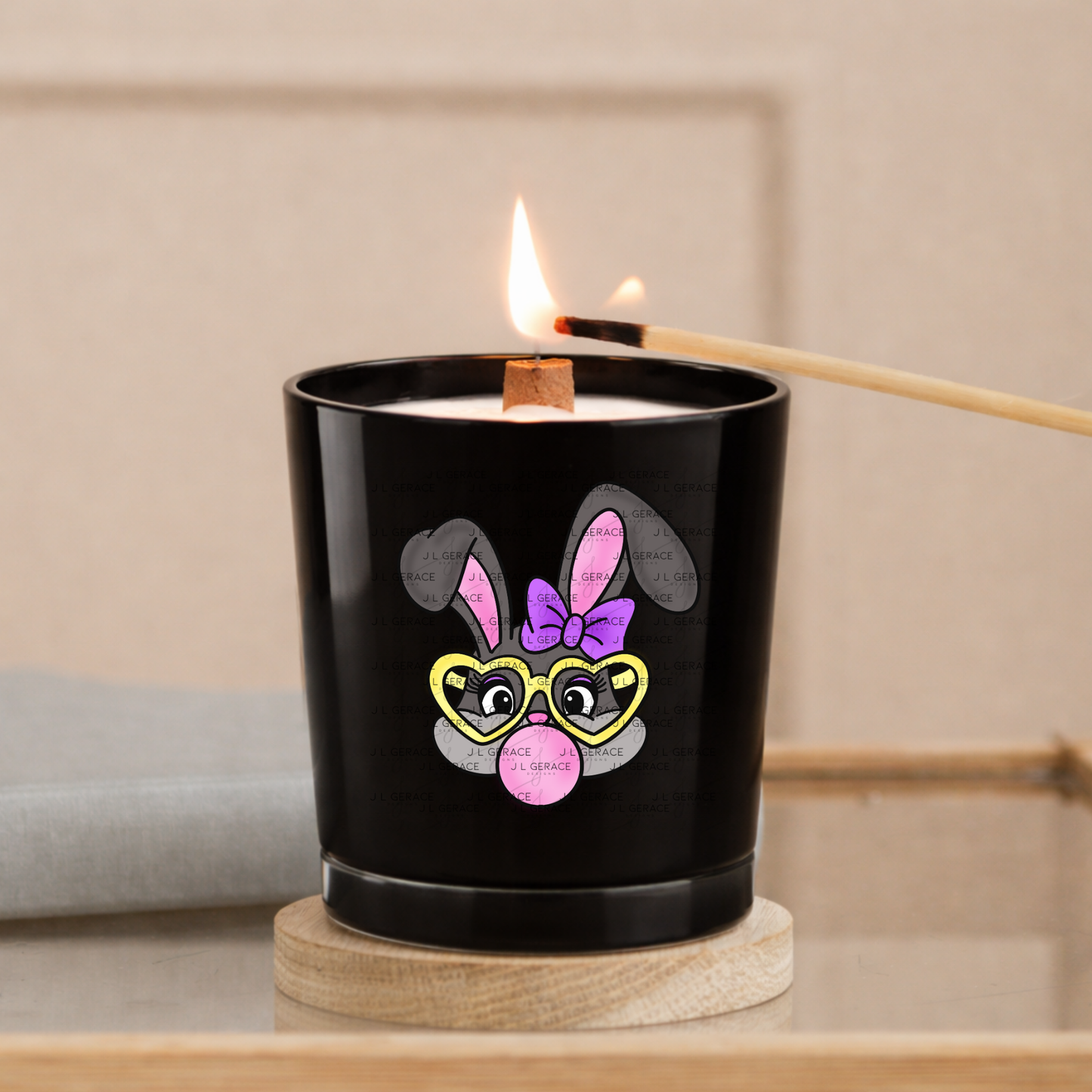 Cute Easter Bunny with Glasses PNG