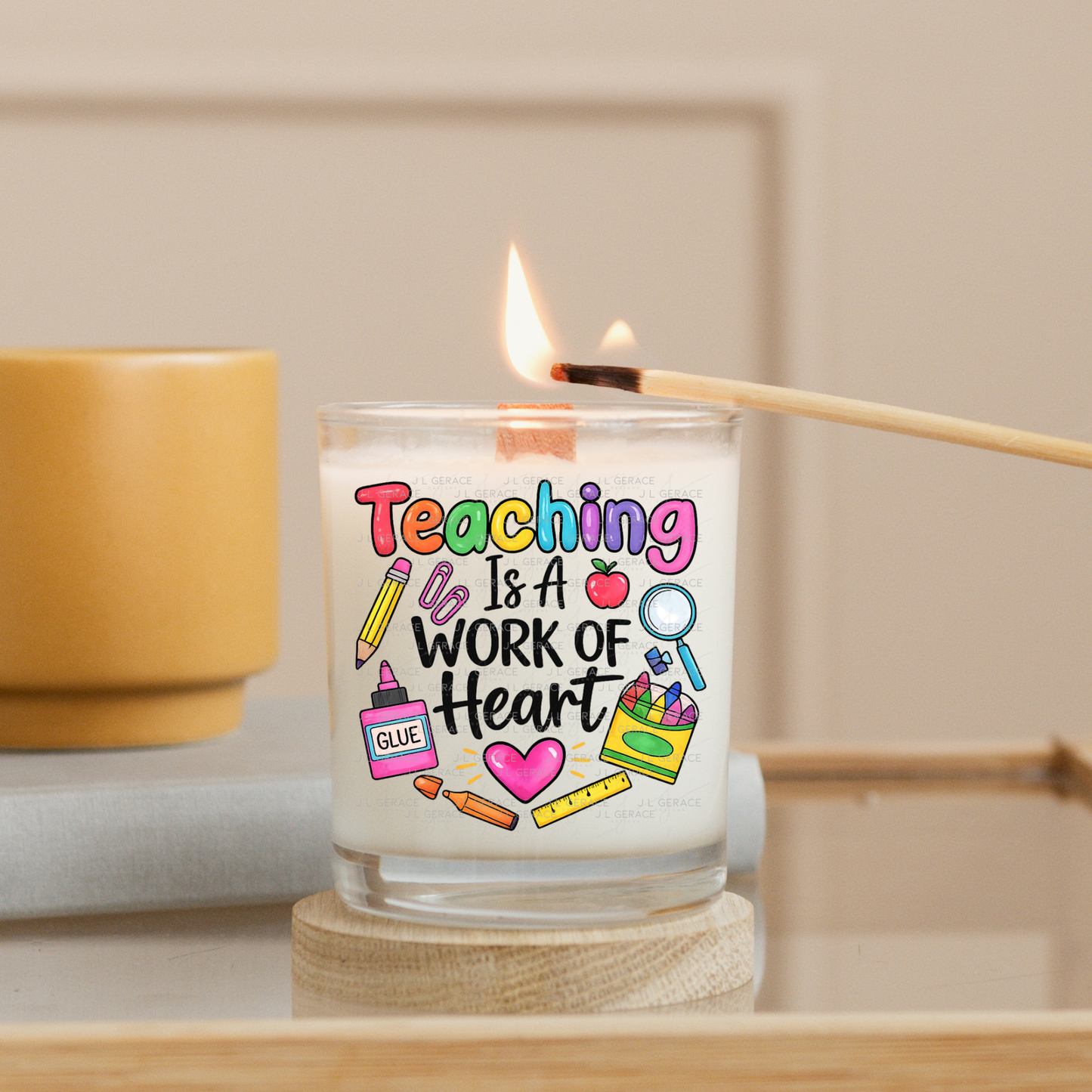 Teaching Is A Work Of Heart Teacher PNG Digital Download (2 Colors)