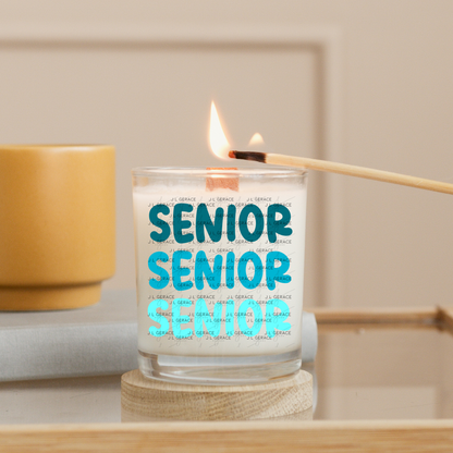Senior PNG – Teal Gradient Graduation Lettering Design