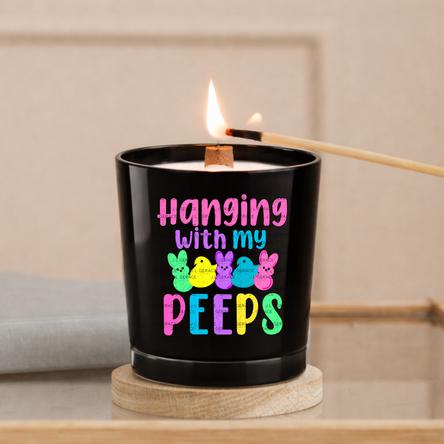 Hanging With My Peeps Clipart Sublimation PNG Easter Bunny Chick Design