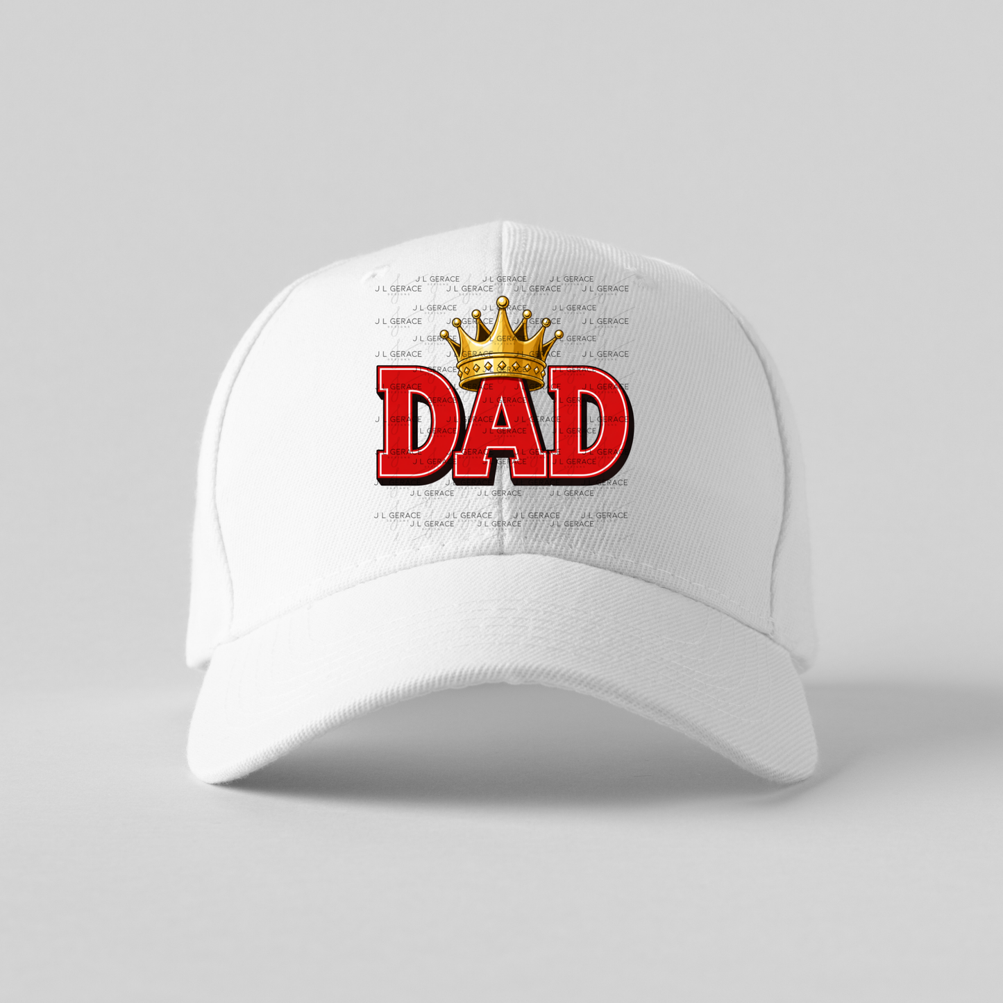 Dad PNG – Red King Crown Typography Sublimation Design