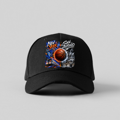 New York vs San Antonio Graffiti Basketball PNG Design