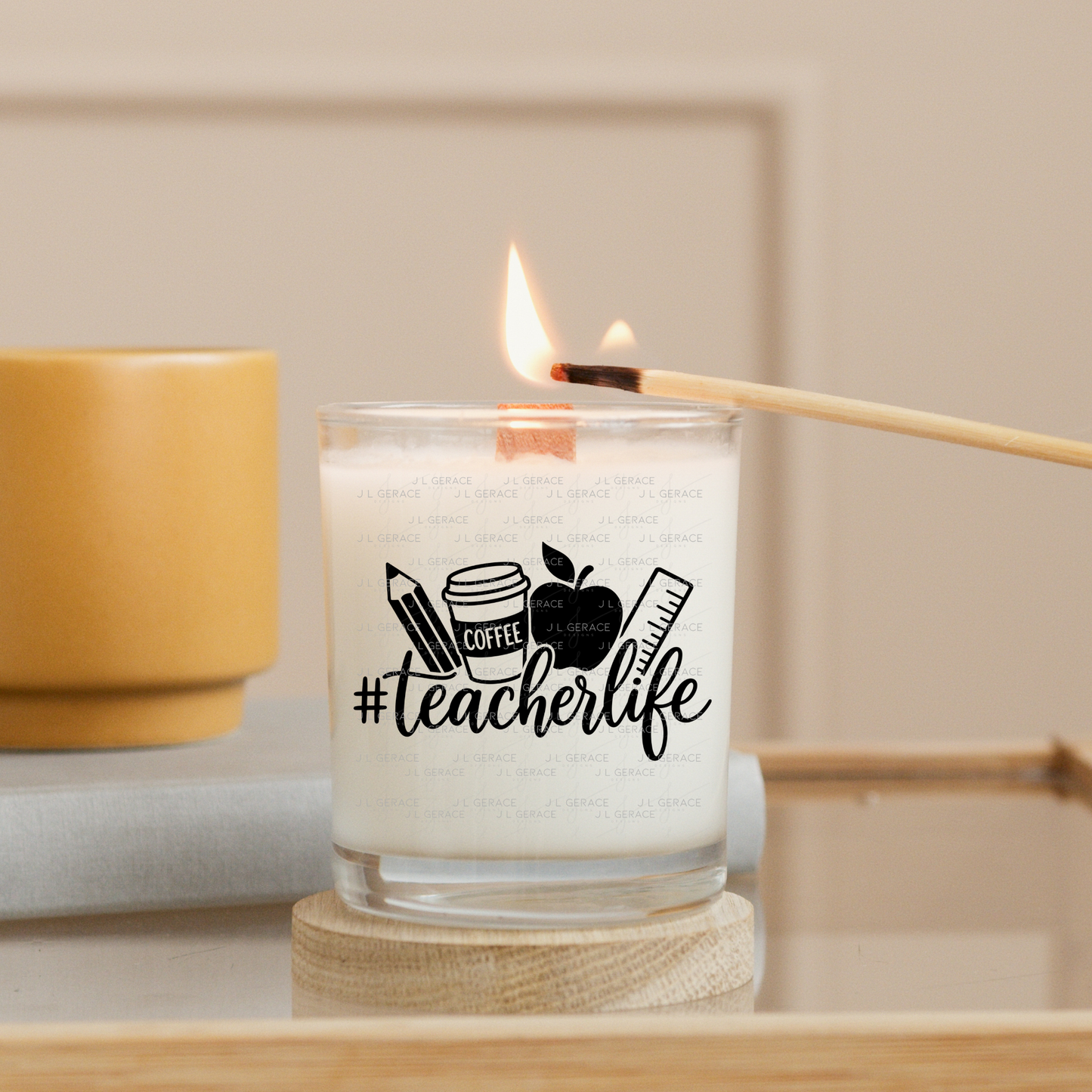 Teacherlife School Supplies Black and White PNG (2 Colors)
