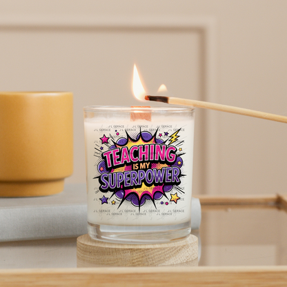 Teaching Is My Superpower Pink Purple Yellow PNG Digital Download