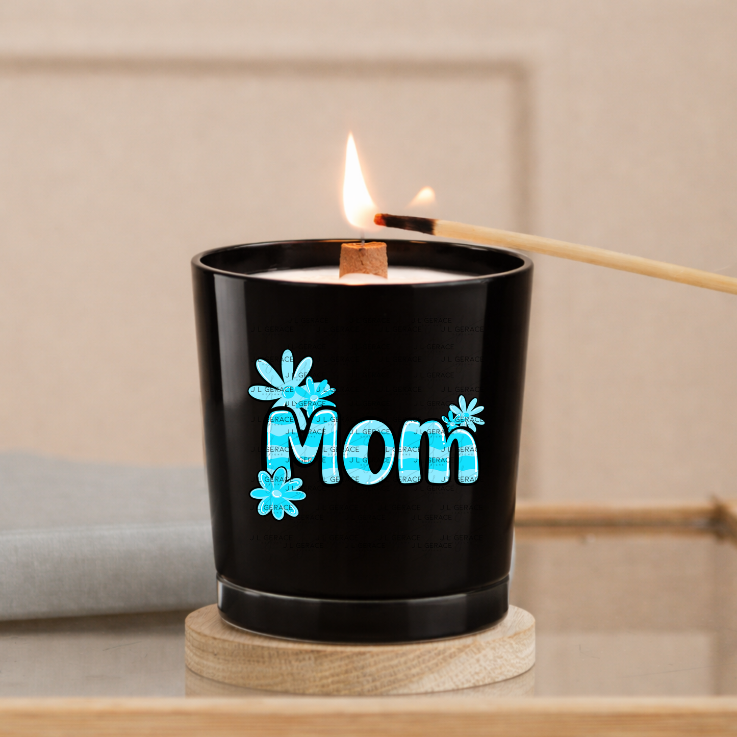 Mom Daisy Floral Blue PNG Design