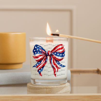 America Flag Bow Patriotic PNG Design