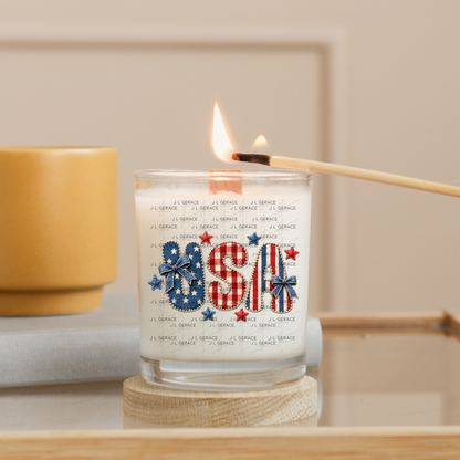 Patriotic USA Fabric Letters PNG Design