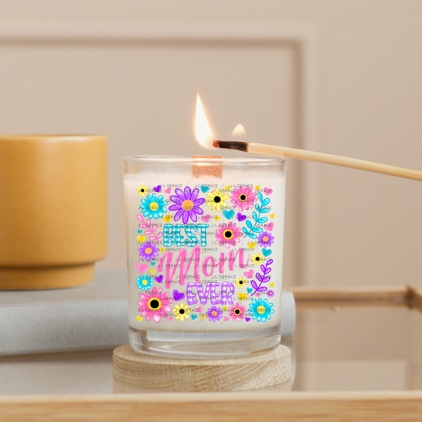 Best Mom Ever Colorful Floral PNG Design