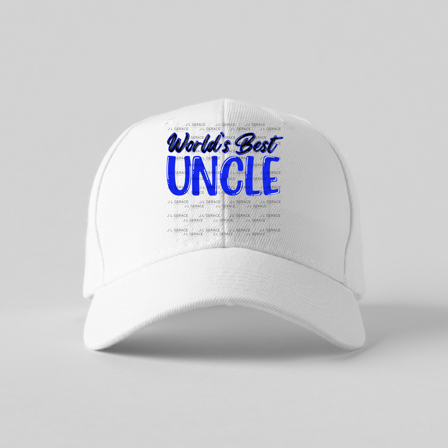 World’s Best Uncle PNG – Blue Glossy Typography Quote Design