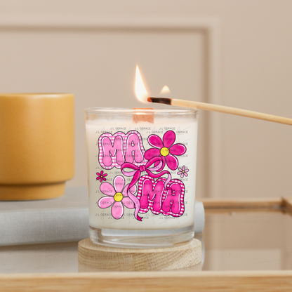 Mama Floral Bow Pink PNG Design