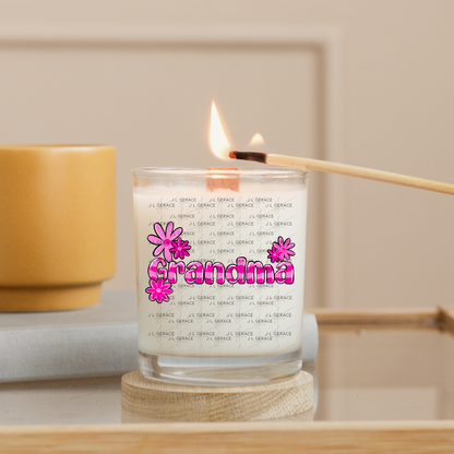 Grandma PNG – Pink Floral Name Sublimation Design