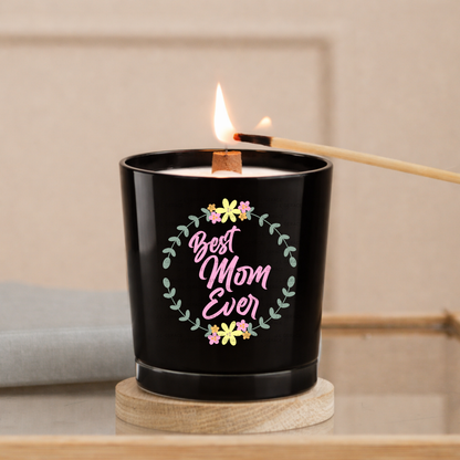 Best Mom Ever Floral Wreath PNG Design