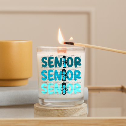 Senior PNG – Teal Diploma Graduation Lettering Design