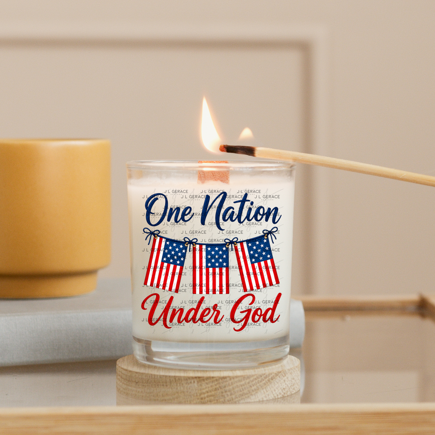 One Nation Under God Patriotic PNG Design