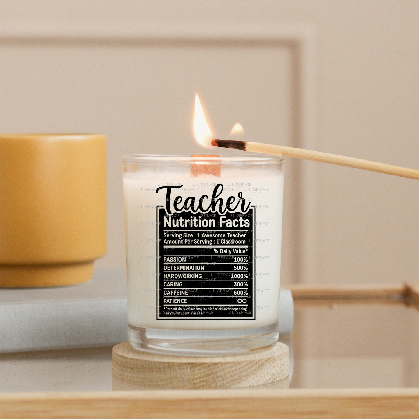 Teacher Nutrition Facts PNG Digital Download (2 Colors)