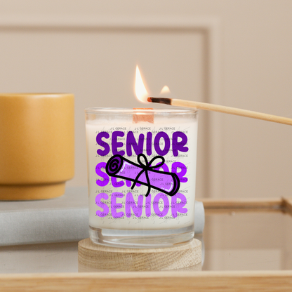 Senior PNG – Purple Diploma Graduation Lettering Design