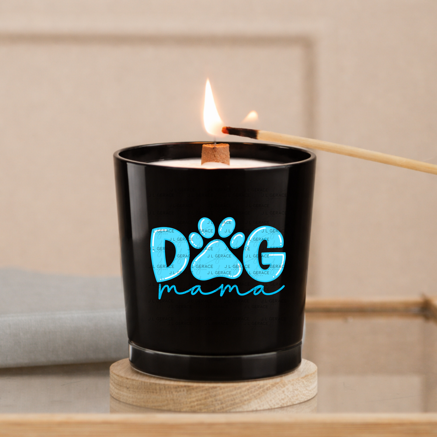 Dog Mama PNG – Blue Paw Print Sublimation Design