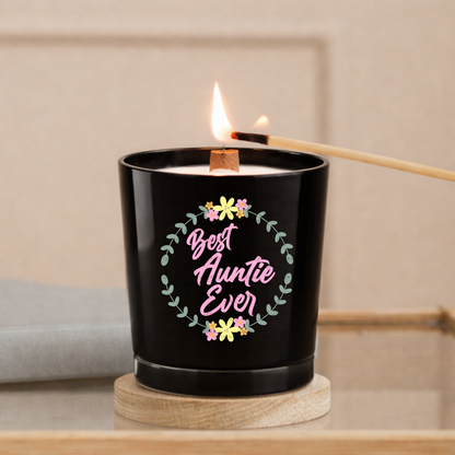 Best Auntie Ever PNG – Floral Wreath Script Sublimation Design