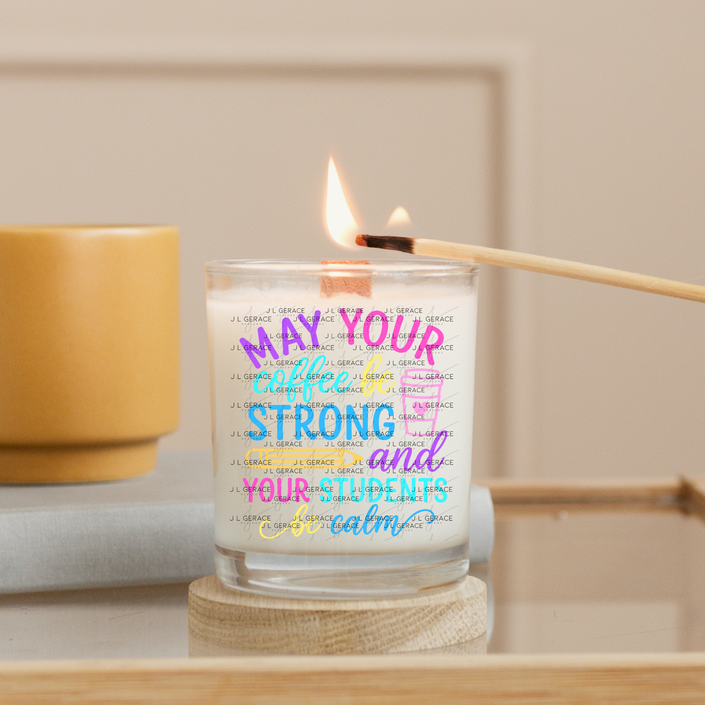 May Your Coffee Be Strong Teacher Colorful PNG