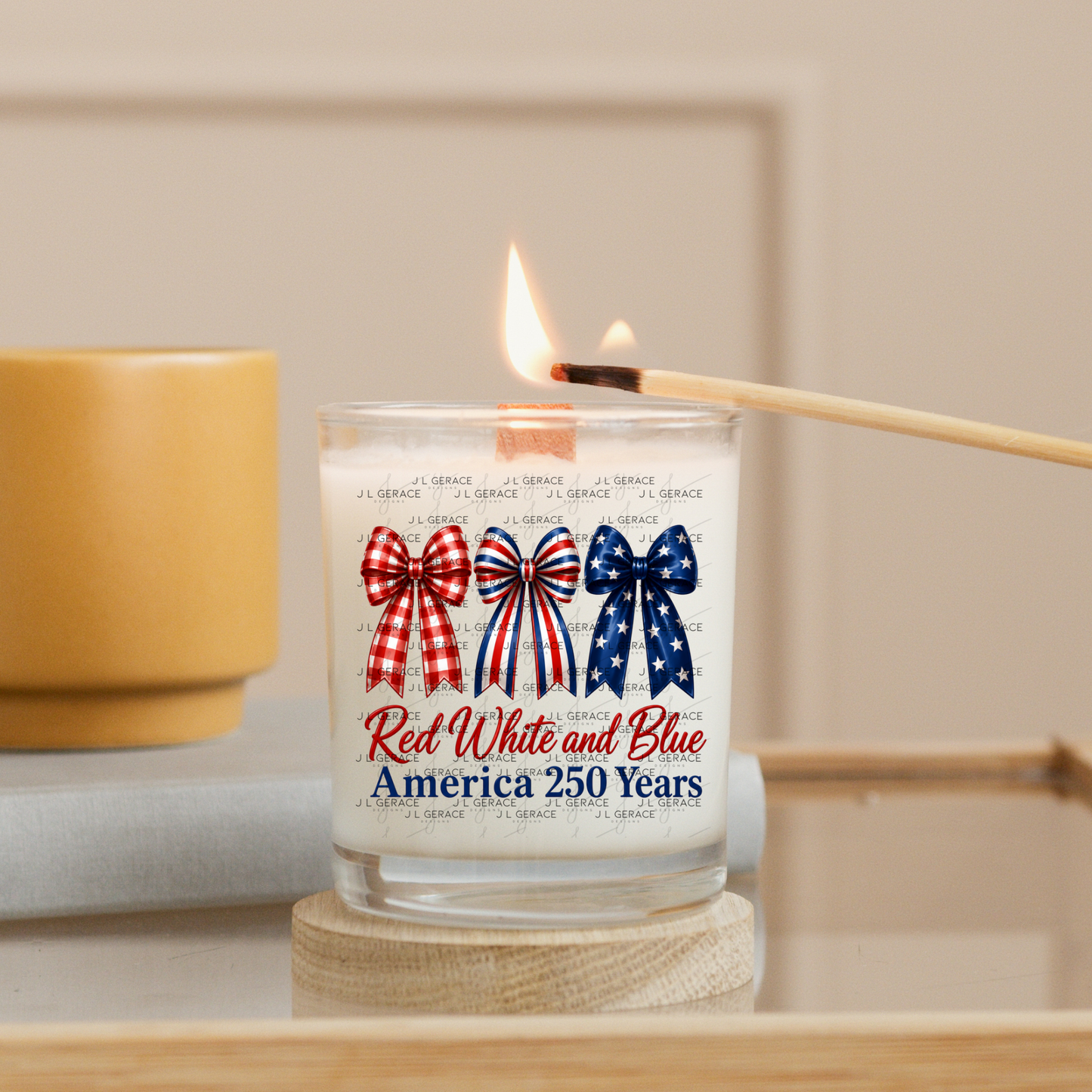 Red White and Blue America 250 Years PNG Design