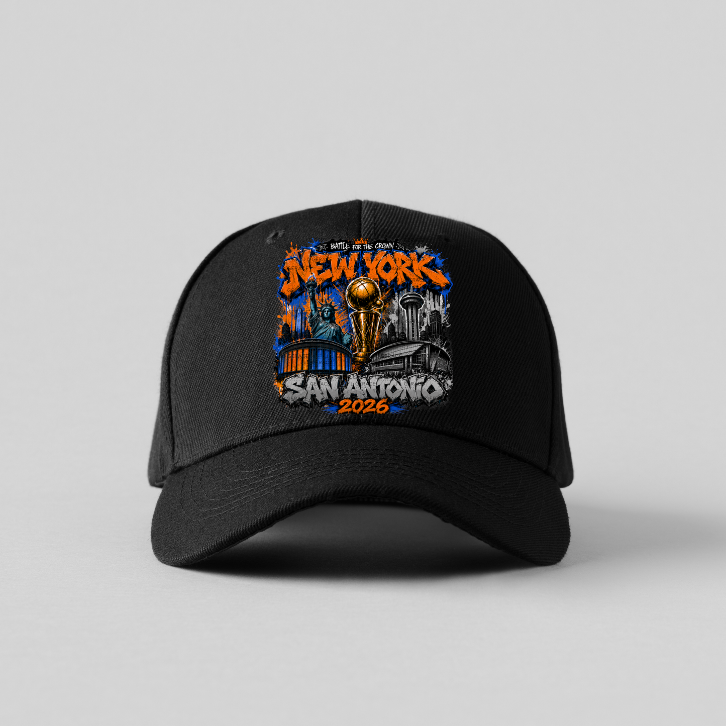 New York vs San Antonio Finals 2026 Graffiti PNG Design