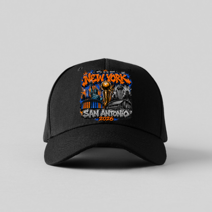 New York vs San Antonio Finals 2026 Graffiti PNG Design
