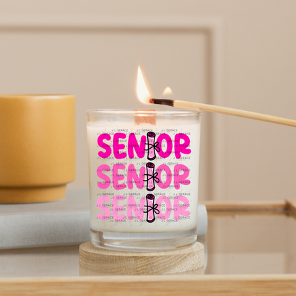 Senior PNG – Pink Diploma Graduation Lettering Design