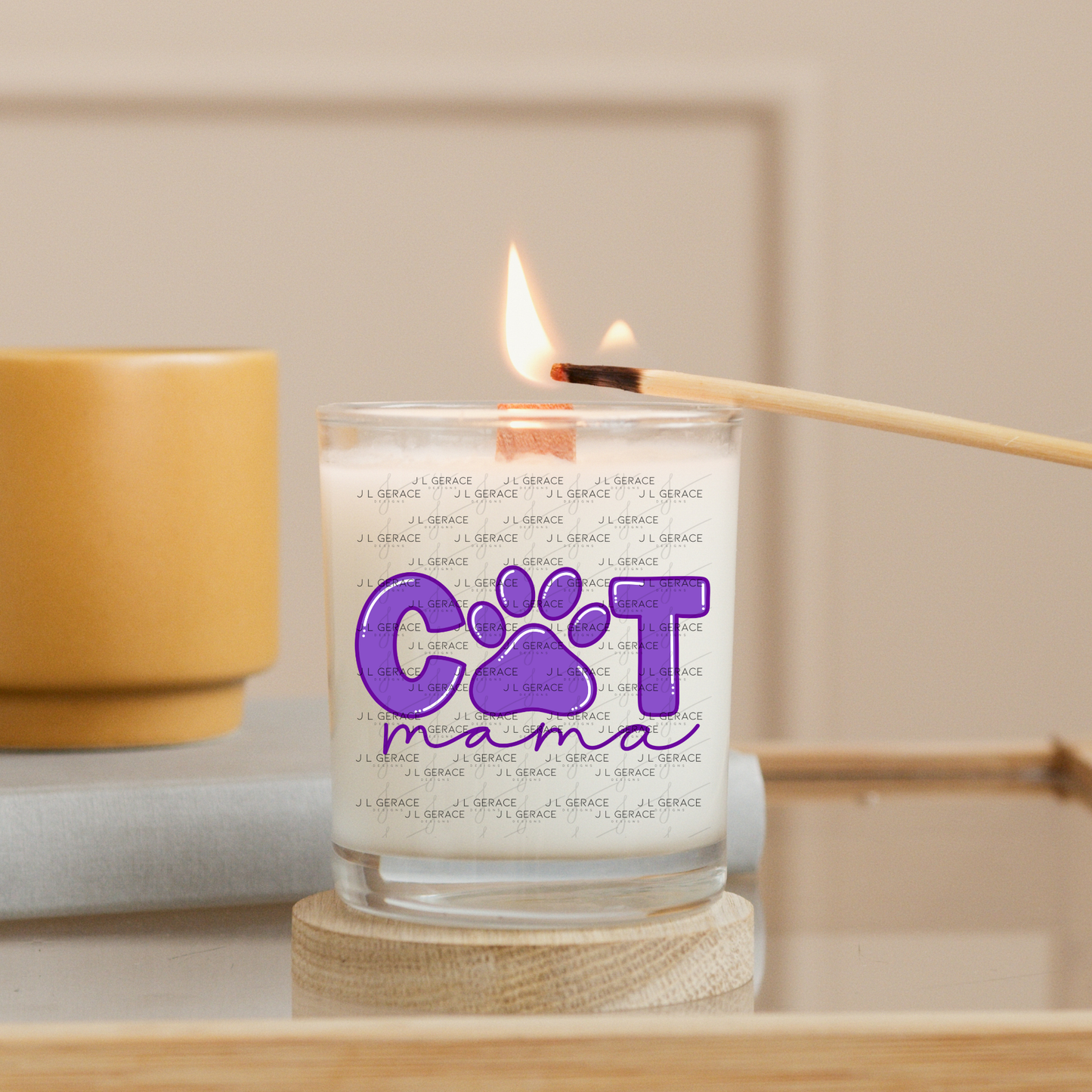 Cat Mama PNG – Purple Paw Print Pet Lover Sublimation Design