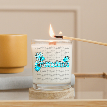 Grandma PNG – Blue Floral Name Sublimation Design