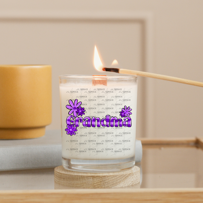 Grandma PNG – Purple Floral Name Sublimation Design