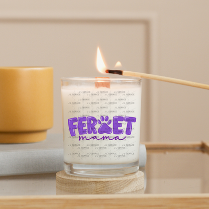 Ferret Mama PNG – Purple Paw Print Design for Pet Lovers