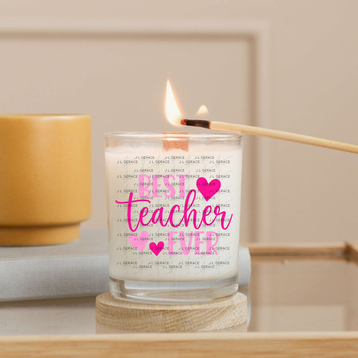 Best Teacher Ever Hearts Pink PNG