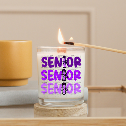 Senior PNG – Purple Diploma Graduation Lettering Design